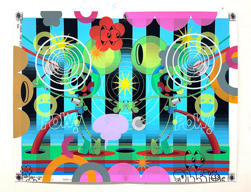 DANCING WITH MYSELF TEST PRINT(HAND PRINTED OVERLAYS)