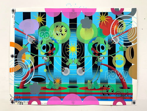 DANCING WITH MYSELF TEST PRINT (HAND PRINTED OVERLAYS)